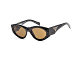 Prada Women's Fashion 53mm Black Yellow Marble Sunglasses | PR-20ZS-19D01T