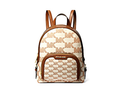 Michael Kors Jaycee Medium Jacquard Backpack in Luggage Logo