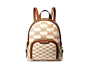Michael Kors Jaycee Medium Jacquard Backpack in Luggage Logo