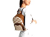 Michael Kors Jaycee Medium Jacquard Backpack in Luggage Logo