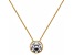 White Cubic Zirconia 14k Yellow Gold Pendant With Chain 1.50ctw