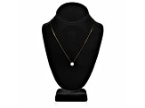 White Cubic Zirconia 14k Yellow Gold Pendant With Chain 1.50ctw