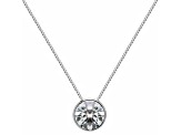 White Cubic Zirconia 14k White Gold Pendant With Chain 1.50ctw