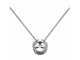 White Cubic Zirconia 14k White Gold Pendant With Chain 1.50ctw