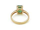 2.23 Ctw Emerald with 0.15 Ctw Diamond Ring in 14K YG