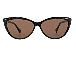 Yohji Yamamoto Brown Cat Eye Frame / Brown Lenses Sunglasses