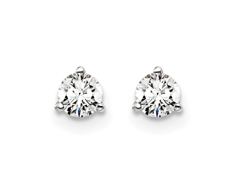 14K White Gold Lab Grown Diamond 1/3ctw VS/SI GH 3 Prong Earrings