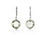 Green Heart Shape Praisiolite With Diamond Accent Sterling Silver Earrings 8ctw