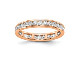 14K Rose Gold Lab Grown Diamond Polished 1 ct. Channel Set Eternity Band