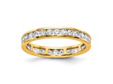 14K Yellow Gold Lab Grown Diamond Polished 1 ct. Channel Set Eternity Band