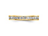 14K Yellow Gold Lab Grown Diamond Polished 1 ct. Channel Set Eternity Band