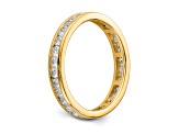 14K Yellow Gold Lab Grown Diamond Polished 1 ct. Channel Set Eternity Band