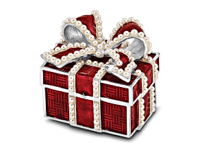 EXCITEMENT Simulated Pearl Red Gift Box Trinket Box