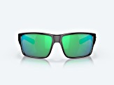 Costa Del Mar Reefton Pro Matte Black/Green Polarized 580G 63 mm Sunglasses