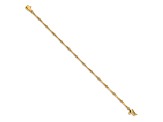 14k Yellow Gold Polished Diamond Bracelet