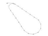 Diamond Accent Rhodium Over Sterling Silver In the Loop Chain Necklace