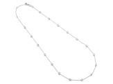 Diamond Accent Rhodium Over Sterling Silver In the Loop Chain Necklace