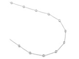 Diamond Accent Rhodium Over Sterling Silver In the Loop Chain Necklace