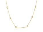 Diamond Accent 14K Yellow Gold Over Sterling Silver In the Loop Chain Necklace