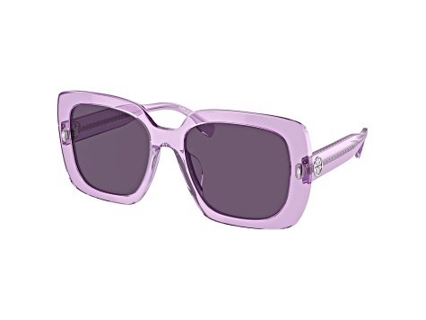 Tory Burch Women's 56mm Transparent Violet Sunglasses