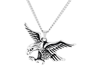 Picture of Stainless Steel American Eagle Pendant With Curb Chain