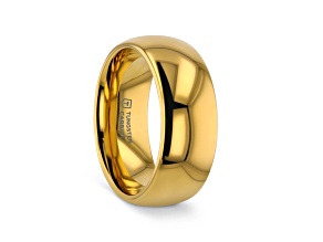 ORO Traditional Domed Ion-Plated Tungsten Carbide Wedding Ring- 8mm