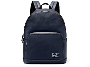 Michael Kors Cooper Large Pebbled Leather Backpack in Navy