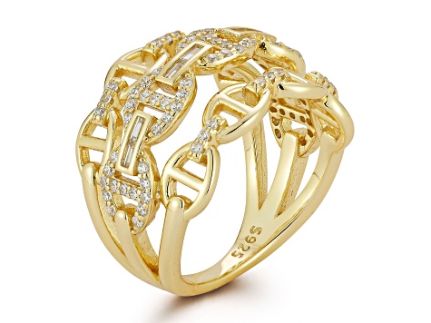 Rachel Zoe 14K Yellow Gold Over Sterling Silver Cubic Zirconia
