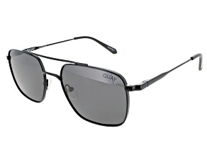 QUAY "BODYGUARD" Black Aviator Frame / Black Polarized Lenses Sunglasses