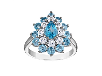 Picture of Swiss Blue Topaz Sterling Silver Ring 3.44ctw