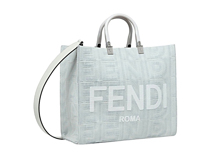 Fendi by Marc Jacobs Sunshine Denim Shopping Bag Tote