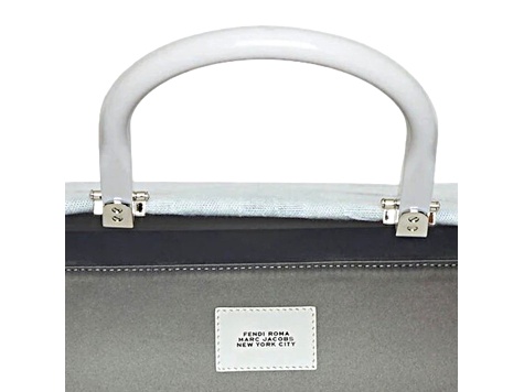 トートバッグ Fendi Embroidered Denim Summer Shopping Bag Summer Tote Fabric Beige | Fendi