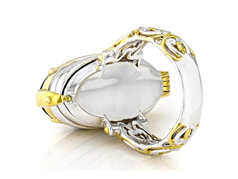 Black Onyx Rhodium & 24K Yellow Gold Over Palladium Sterling