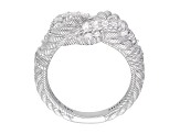 Judith Ripka 0.78ctw Bella Luce Diamond Simulant Rhodium Over Sterling Silver Ring