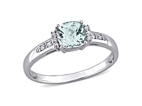Aquamarine 10K White Gold Ring 1.35ctw