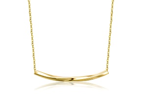 14K Gold Plated over Sterling Silver Sleek Bar Necklace