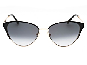 Kate Spade Ianna Gold Black Cat Eye Frame / Dark Gray Lenses Sunglasses