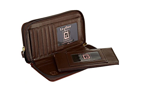 [DAKS]Cotton Mixed Zipper Half Wallet★大人気★ Café Leather Osaka Wallet – Mukama