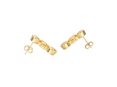 Yellow Cubic Zirconia 18k Yellow Gold Over Silver November Birthstone Earrings 7.99ctw