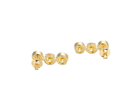 Yellow Cubic Zirconia 18k Yellow Gold Over Silver November Birthstone Earrings 7.99ctw