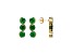 Green Cubic Zirconia 18k Yellow Gold Over Silver May Birthstone Earrings 7.49ctw