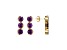 Purple Cubic Zirconia 18k Yellow Gold Over Silver February Birthstone Earrings 7.98ctw