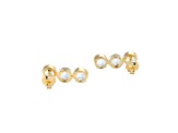 Lab Created Blue Spinel 18k Yellow Gold Over Silver March Birthstone Earrings 4.68ctw