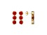 Red Cubic Zirconia 18k Yellow Gold Over Silver January Birthstone Earrings 7.99ctw