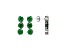 Green Cubic Zirconia Platinum Over Silver May Birthstone Earrings 7.49ctw