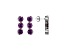 Purple Cubic Zirconia Platinum Over Silver February Birthstone Earrings 7.98ctw
