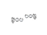 Lab Created Blue Spinel Platinum Over Silver March Birthstone Earrings 4.68ctw