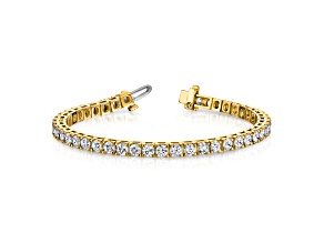 14K Yellow and White Gold Lab Grown Diamond VS/SI GH, Tennis Bracelet