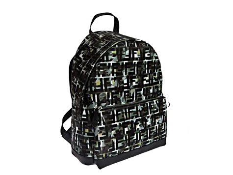 Fendi FF Zucca Nylon Multicolor Camouflage Print Large Backpack