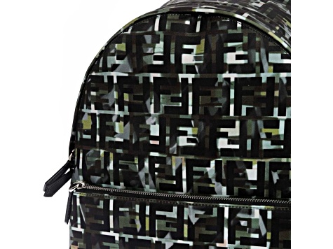 Fendi FF Zucca Nylon Multicolor Camouflage Print Large Backpack